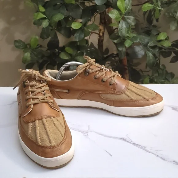 Men's Tan Leather Casual Shoes - Picture 9 of 11